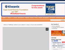 Tablet Screenshot of mycapecoralkiwanis.org